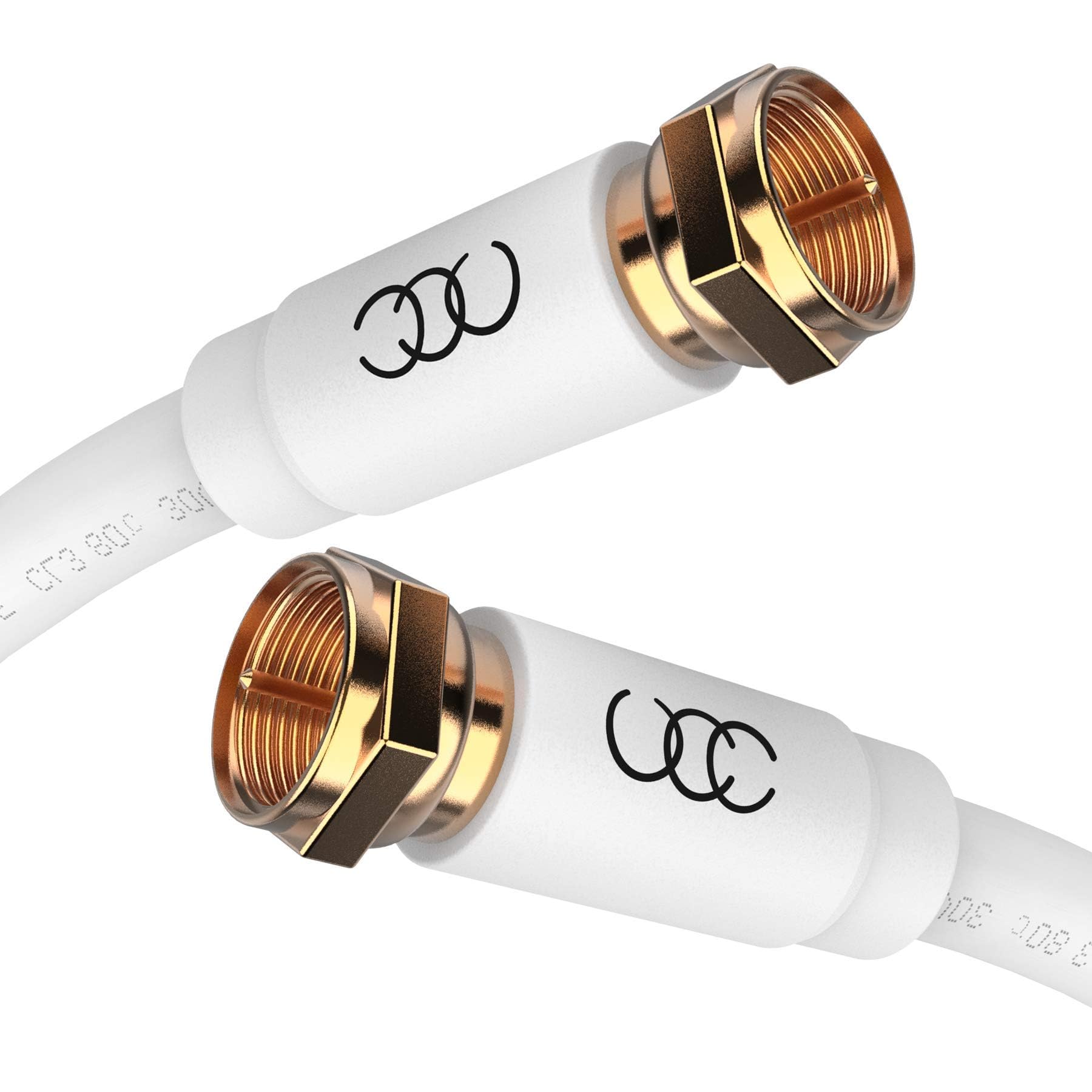 ケーブル　RG6 Cable 100ft Amazon.com: 100 Ft RG6 Coaxial Cable Solid Copper Black 3 GHz with